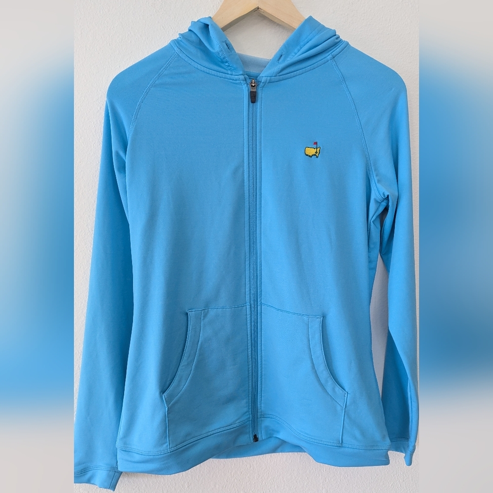 The Masters Magnolia Lane Sky Blue Full-Zip Hooded Jacket